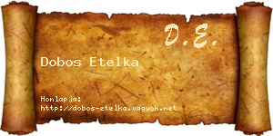Dobos Etelka névjegykártya