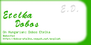 etelka dobos business card